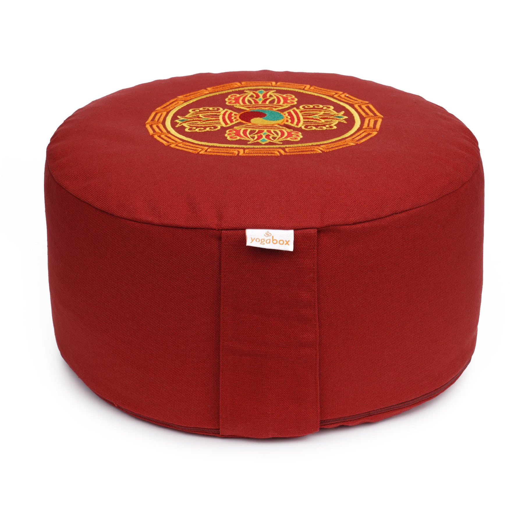 Meditationskissen Glückssitz® Doppeldorje bordeaux 33 x 33 x 15 cm Buchweizenschalen