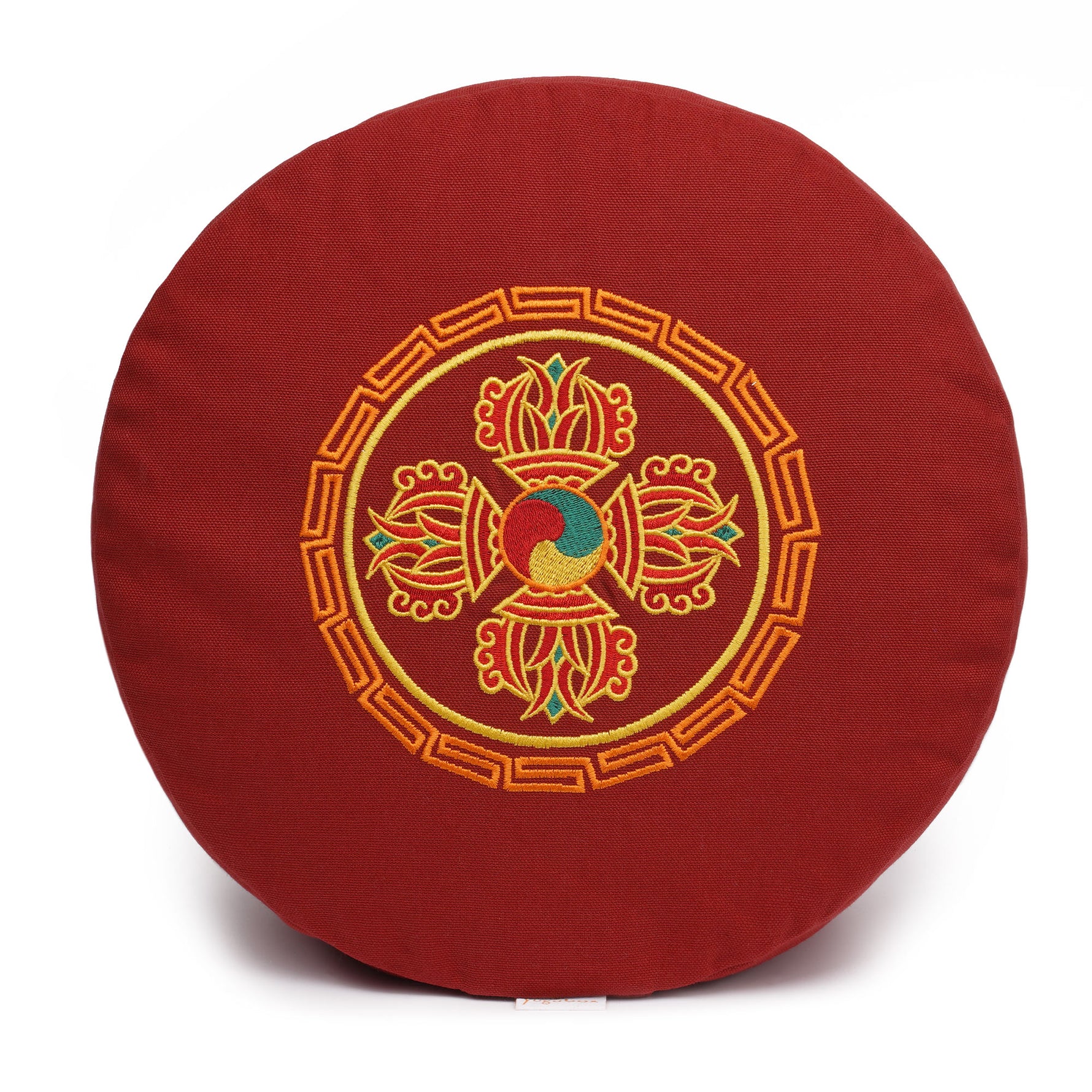 Meditationskissen Glückssitz® Doppeldorje bordeaux 33 x 33 x 15 cm Buchweizenschalen