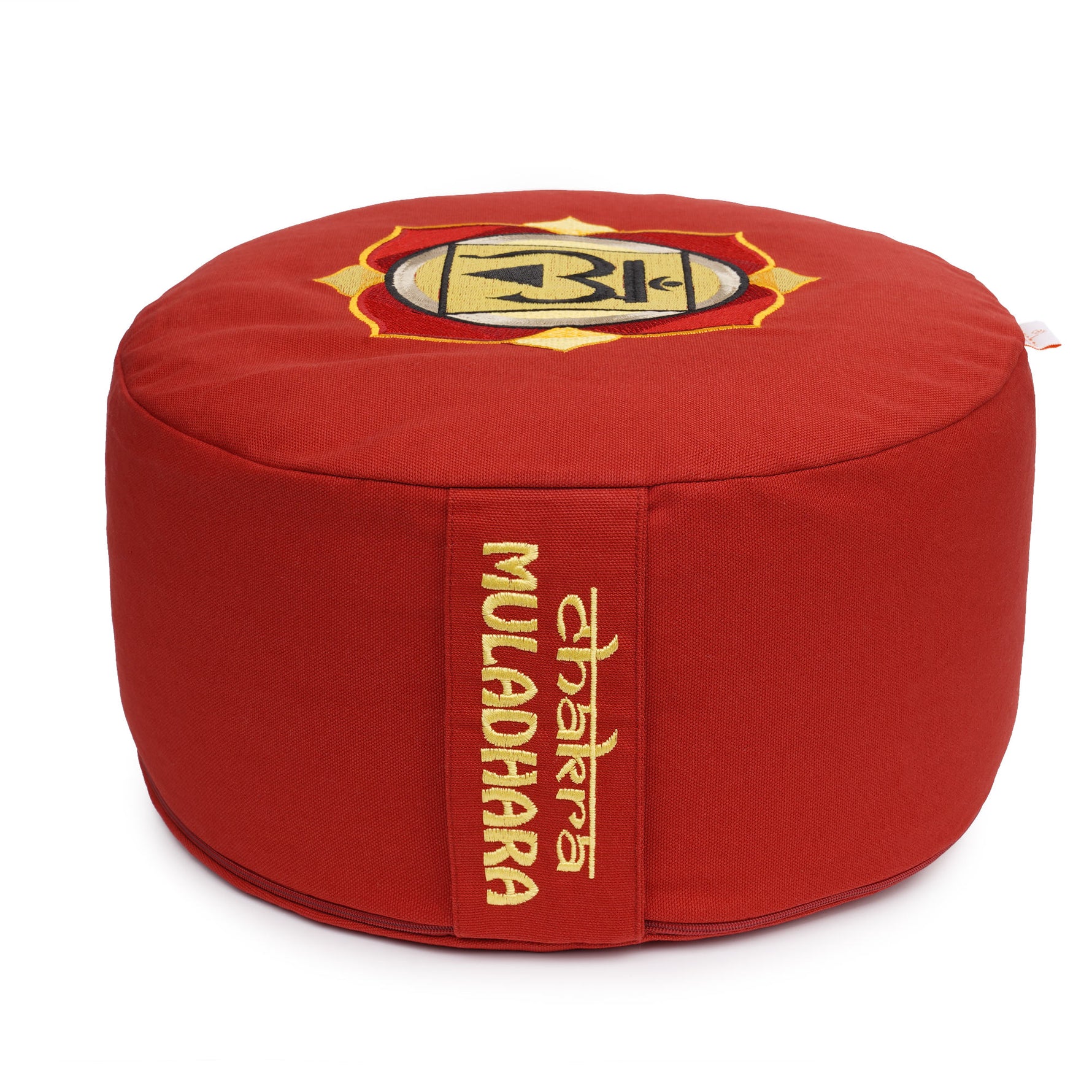 Meditationskissen Glückssitz® Chakra bordeaux 33 x 33 x 15 cm Buchweizenschalen Chakra Wurzel-Chakra (Muladhara)