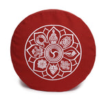 Meditationskissen Glückssitz® 8 Glückverheißende Symbole bordeaux 33 x 33 x 15 cm Buchweizenschalen