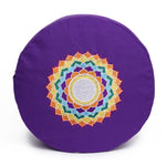 Meditationskissen Glückssitz® Chakra lila 33 x 33 x 15 cm Buchweizenschalen Chakra Kronen-Chakra (Sahasrara)