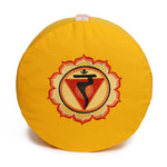 Meditationskissen Glückssitz® Chakra gelb 33 x 33 x 15 cm Buchweizenschalen Chakra Solar-Plexus-Chakra (Manipura)