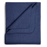 Flauschige Kinder Baumwolldecke - regional hergestellt marine 100 x 150 cm