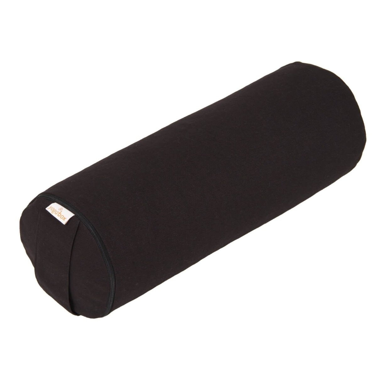 Yoga MINI BOLSTER / Nackenrolle BASIC schwarz 38 x 15 x 15 cm Buchweizenschalen