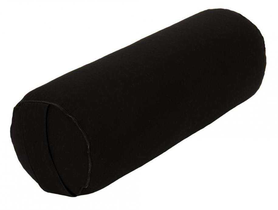 Yoga und Pilates Bolster / Yogakissen Made in Germany 2. Wahl schwarz Buchweizenschalen 65 x 22 x 22 cm