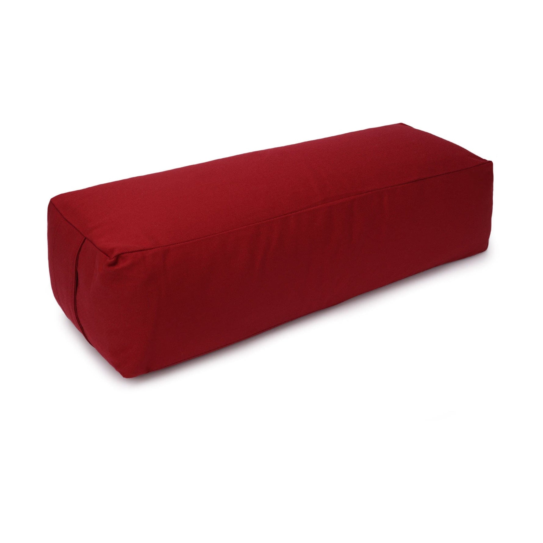 Yoga und Pilates Rechteckbolster D - regional hergestellt bordeaux Buchweizenschalen 60 x 20 x 14 cm