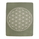 Yogadecke Blume des Lebens - regional hergestellt forestgreen / natur 150 x 200 cm 
