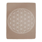 Yogadecke Blume des Lebens - regional hergestellt hermelin / natur 150 x 200 cm 