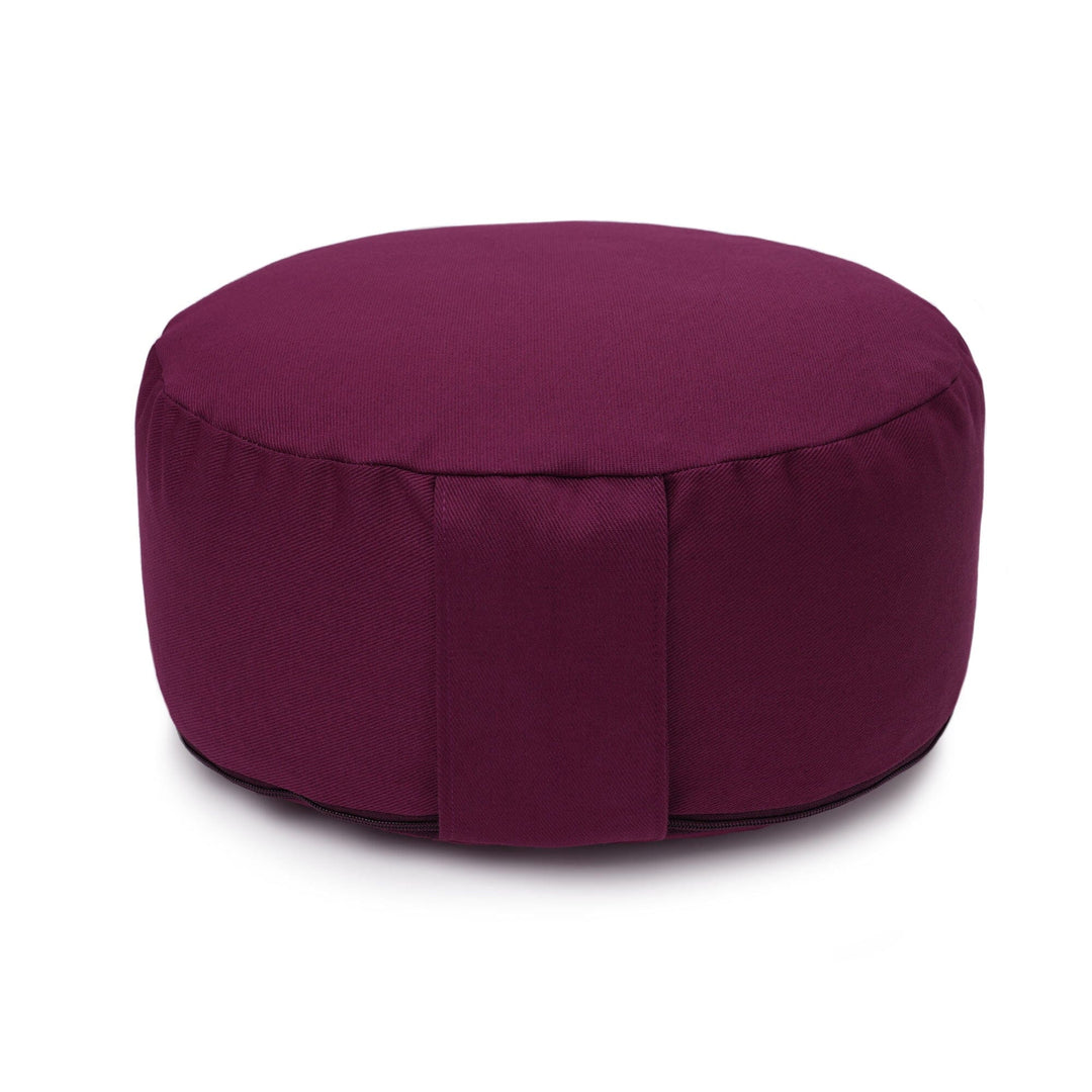 Yogakissen Glückssitz® Classic D - regional hergestellt aubergine Buchweizenschalen 30 x 30 x 13 cm