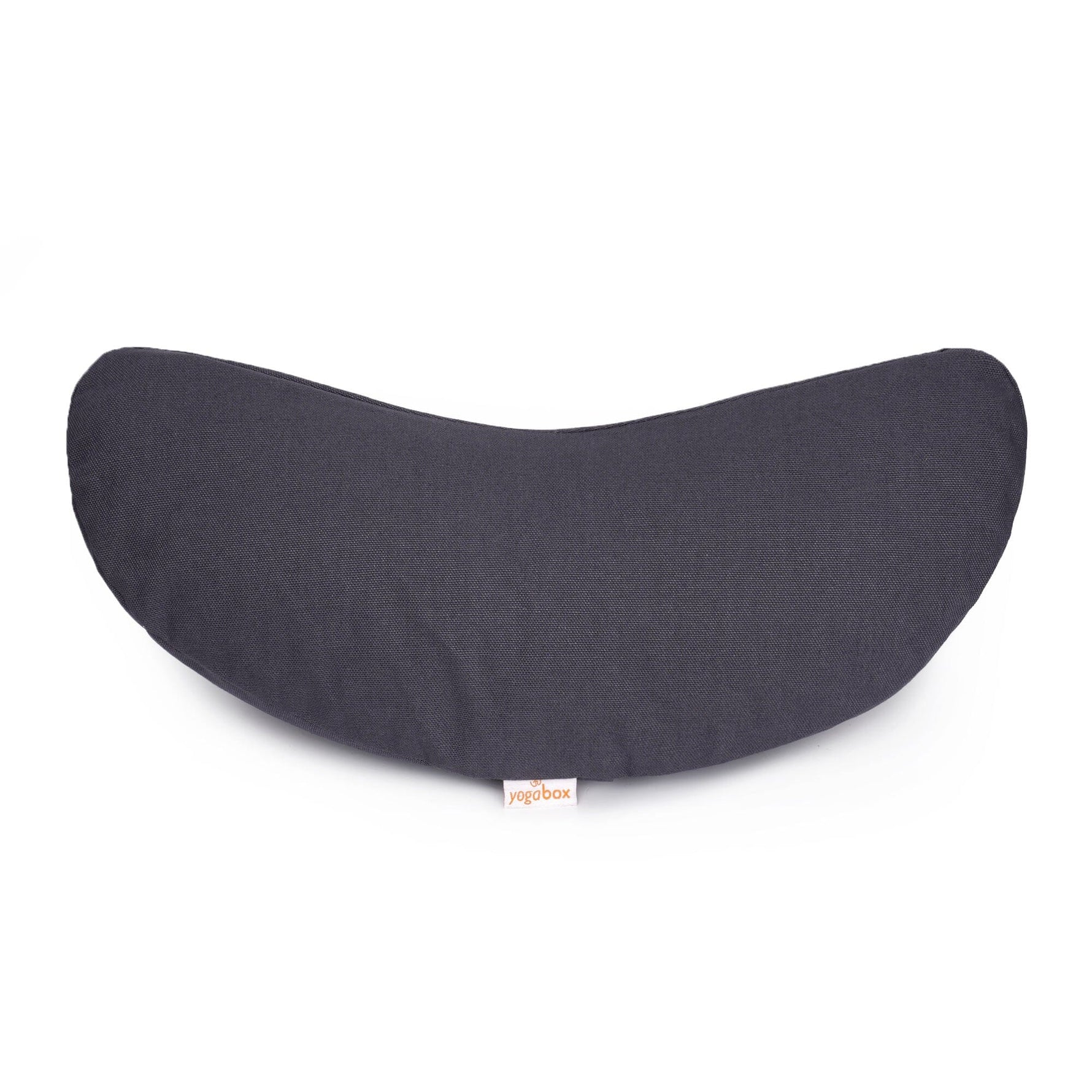 Yogakissen Halbmond BASIC grau 40 x 17 x 12 cm Buchweizenschalen