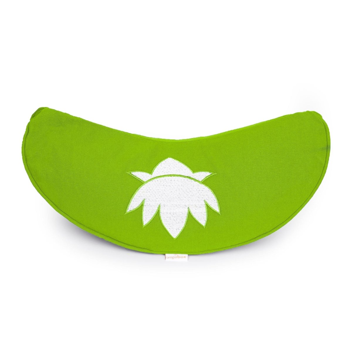 Yogakissen Halbmond BASIC Lotus Stick weiß - YOVANA GmbH • yogabox.de
