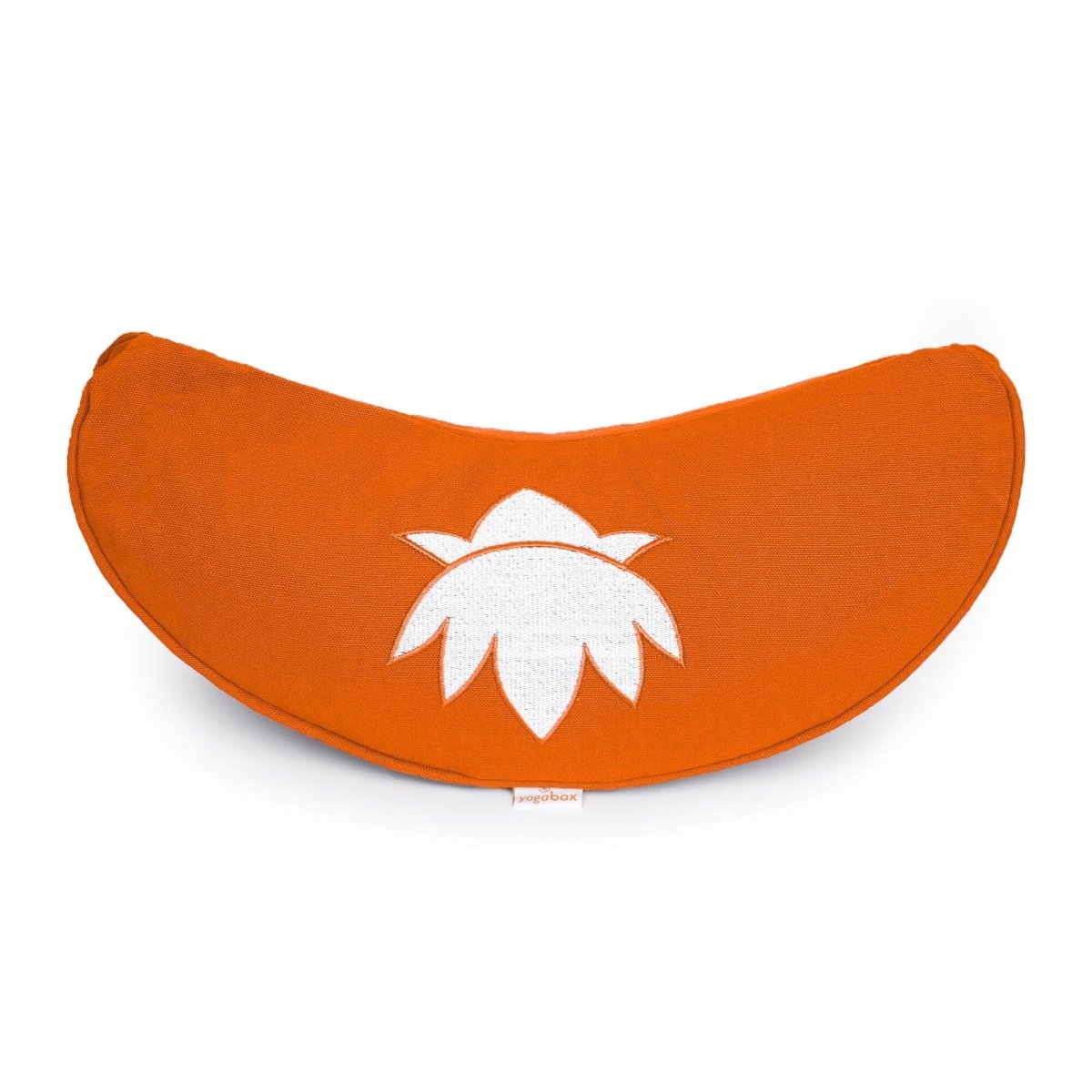 Yogakissen Halbmond BASIC Lotus Stick weiß - YOVANA GmbH • yogabox.de