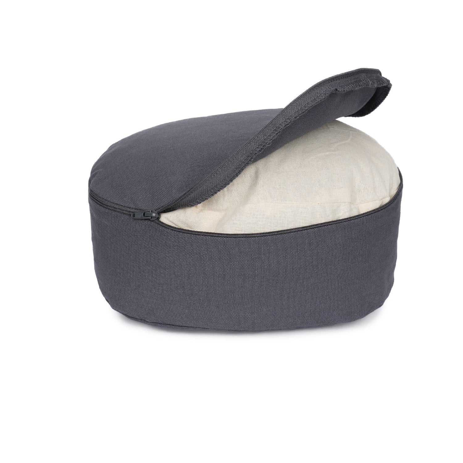 Yogilino® Reise Meditationskissen mini oval BASIC dotter 26 x 21 x 9 cm Buchweizenschalen