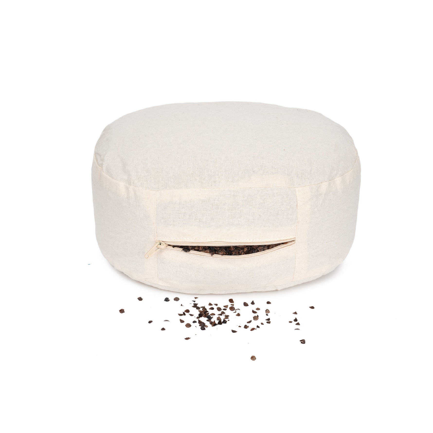 Yogilino® Reise Meditationskissen mini oval BASIC dotter 26 x 21 x 9 cm Buchweizenschalen