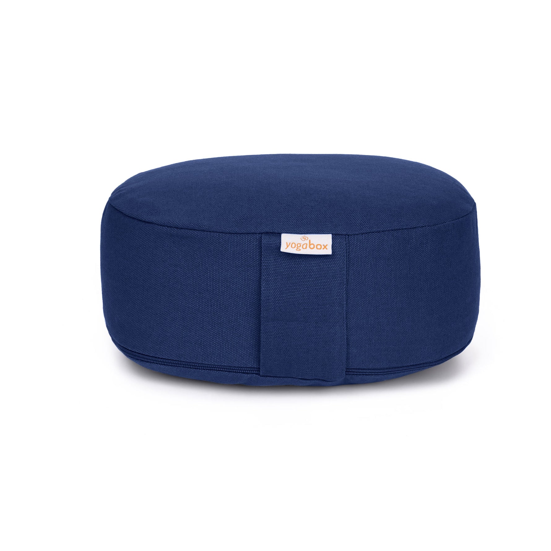 Yogilino® Reise Meditationskissen mini oval BASIC dunkelblau 26 x 21 x 9 cm Buchweizenschalen