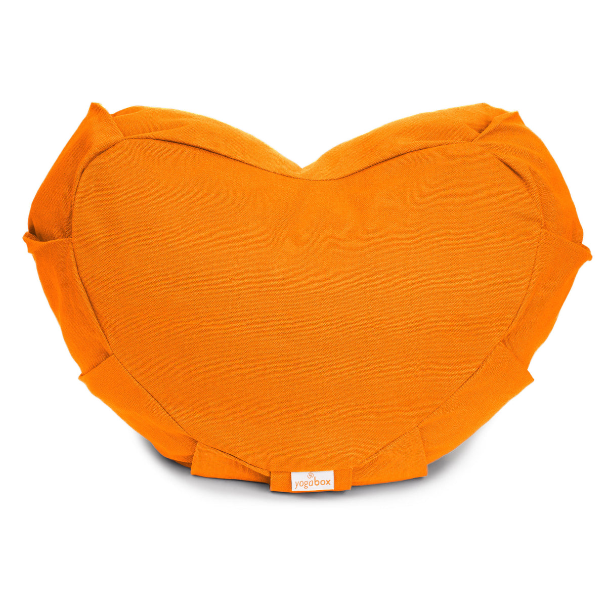 Meditationskissen Zafu ZEN Halbmond BASIC mit ZIP orange 42 x 42 x 15 cm Buchweizenschalen