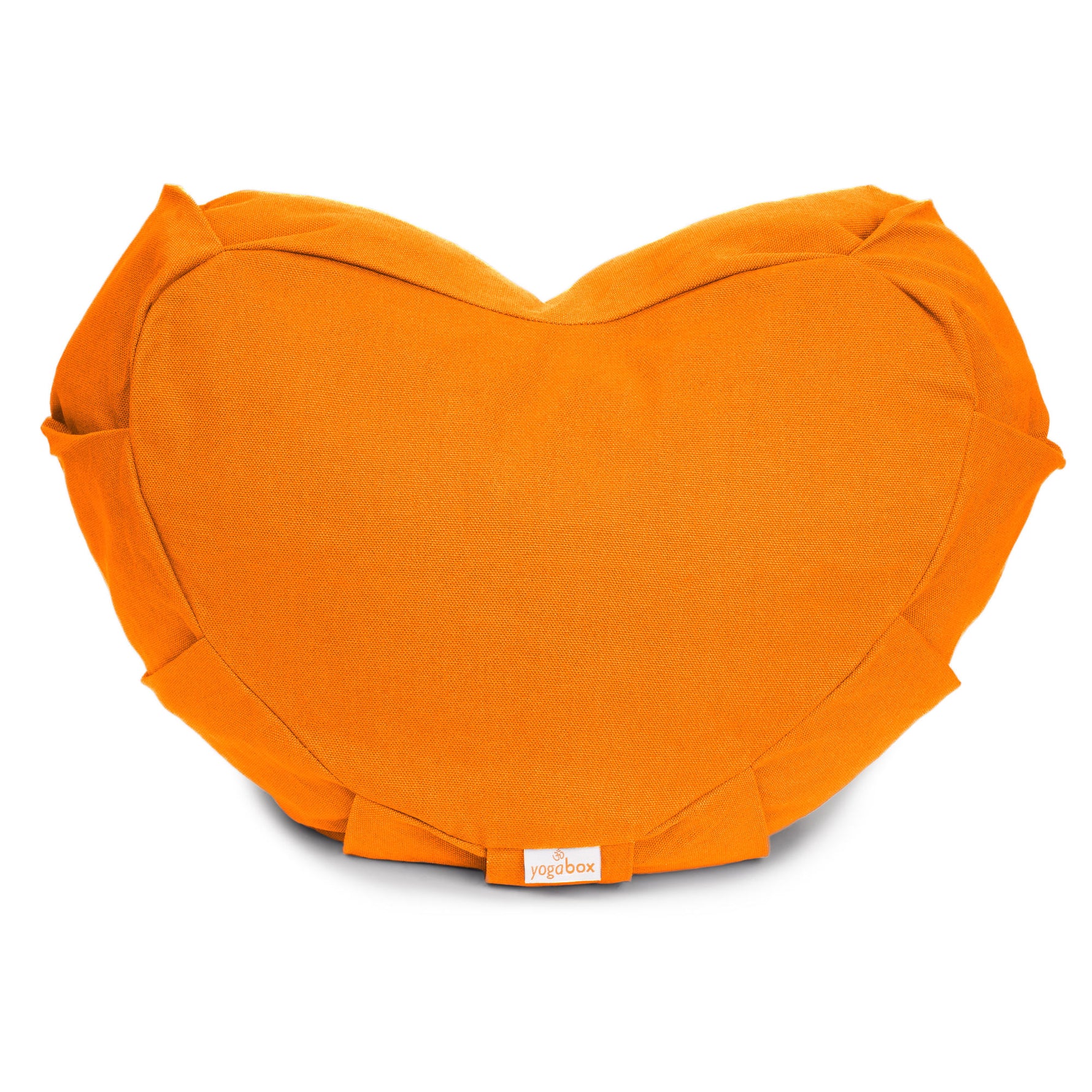 Meditationskissen Zafu ZEN Halbmond BASIC mit ZIP orange 42 x 42 x 15 cm Buchweizenschalen