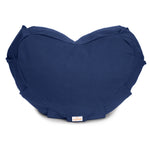 Meditationskissen Zafu ZEN Halbmond BASIC mit ZIP dunkelblau 42 x 42 x 15 cm Buchweizenschalen