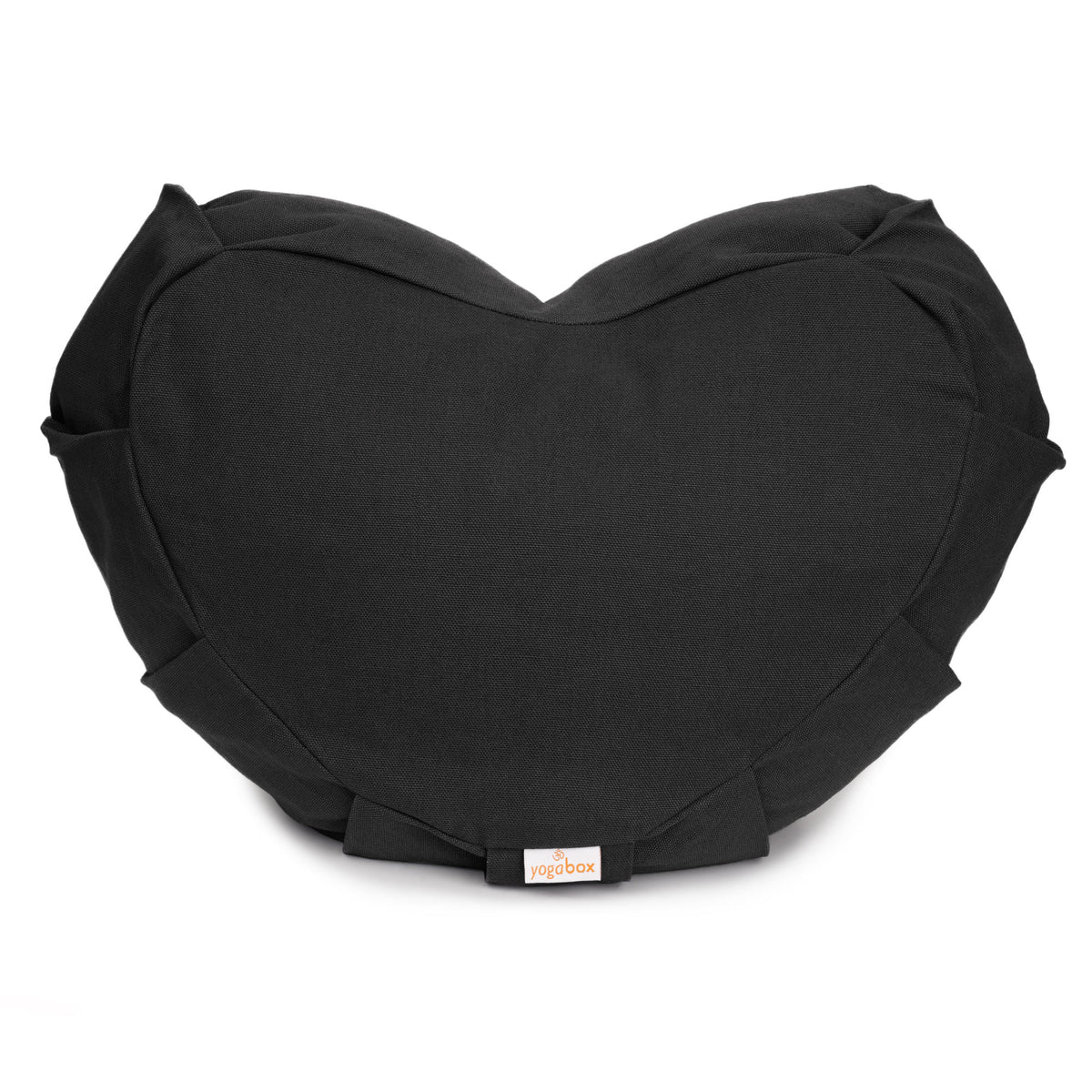 Meditationskissen Zafu ZEN Halbmond BASIC mit ZIP schwarz 42 x 42 x 15 cm Buchweizenschalen