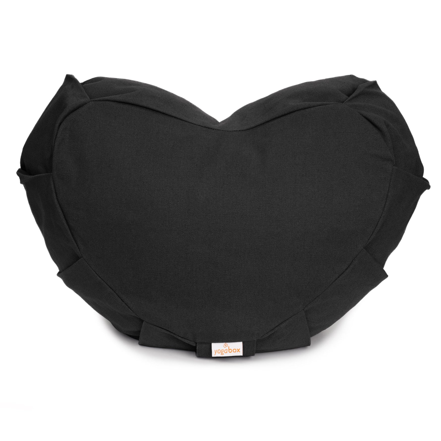 Meditationskissen Zafu ZEN Halbmond BASIC mit ZIP schwarz 42 x 42 x 15 cm Buchweizenschalen