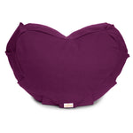 Meditationskissen Zafu ZEN Halbmond BASIC mit ZIP aubergine 42 x 42 x 15 cm Buchweizenschalen
